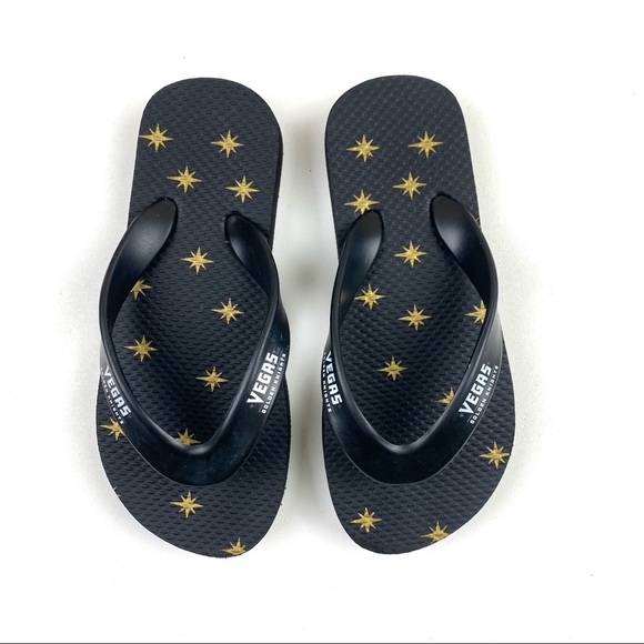 NHL Other - Las Vegas Golden Knights Hockey Team Fan Youth Boys Girls Thong Flip Flops Black
